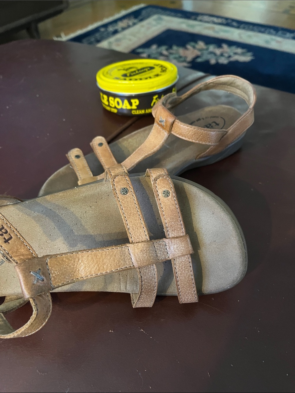 Taos Footwear Tan Leather Multi-Strap T-Detail Sandals - Picture 3 of 8